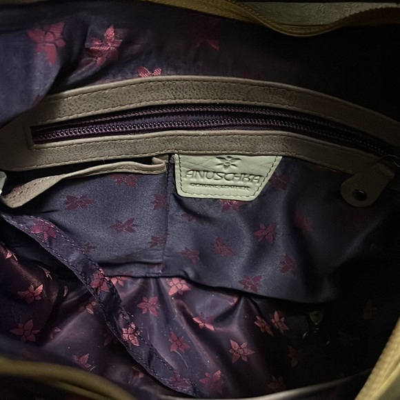 Anuschka hand painted leather golden hobo style shoulder bag - Picture 13 of 16